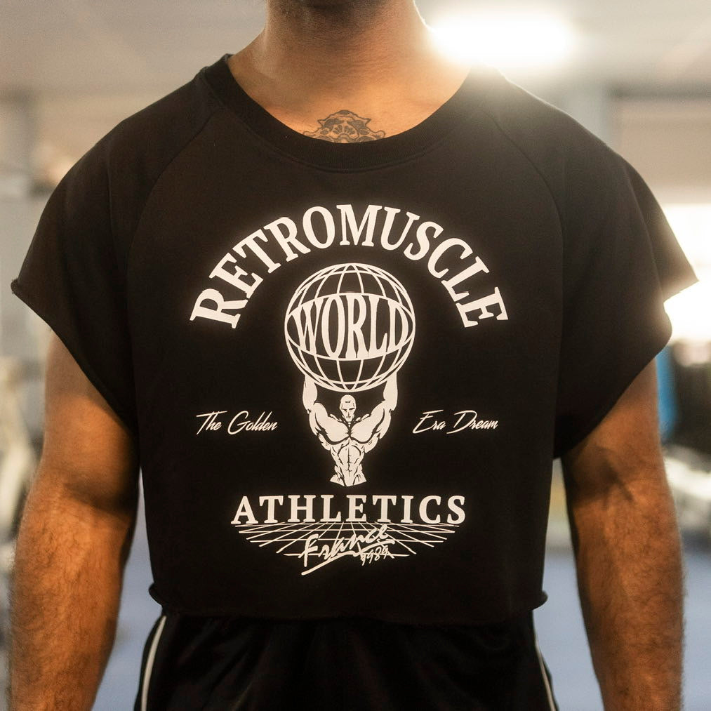 Top corto vintage roto | Negro