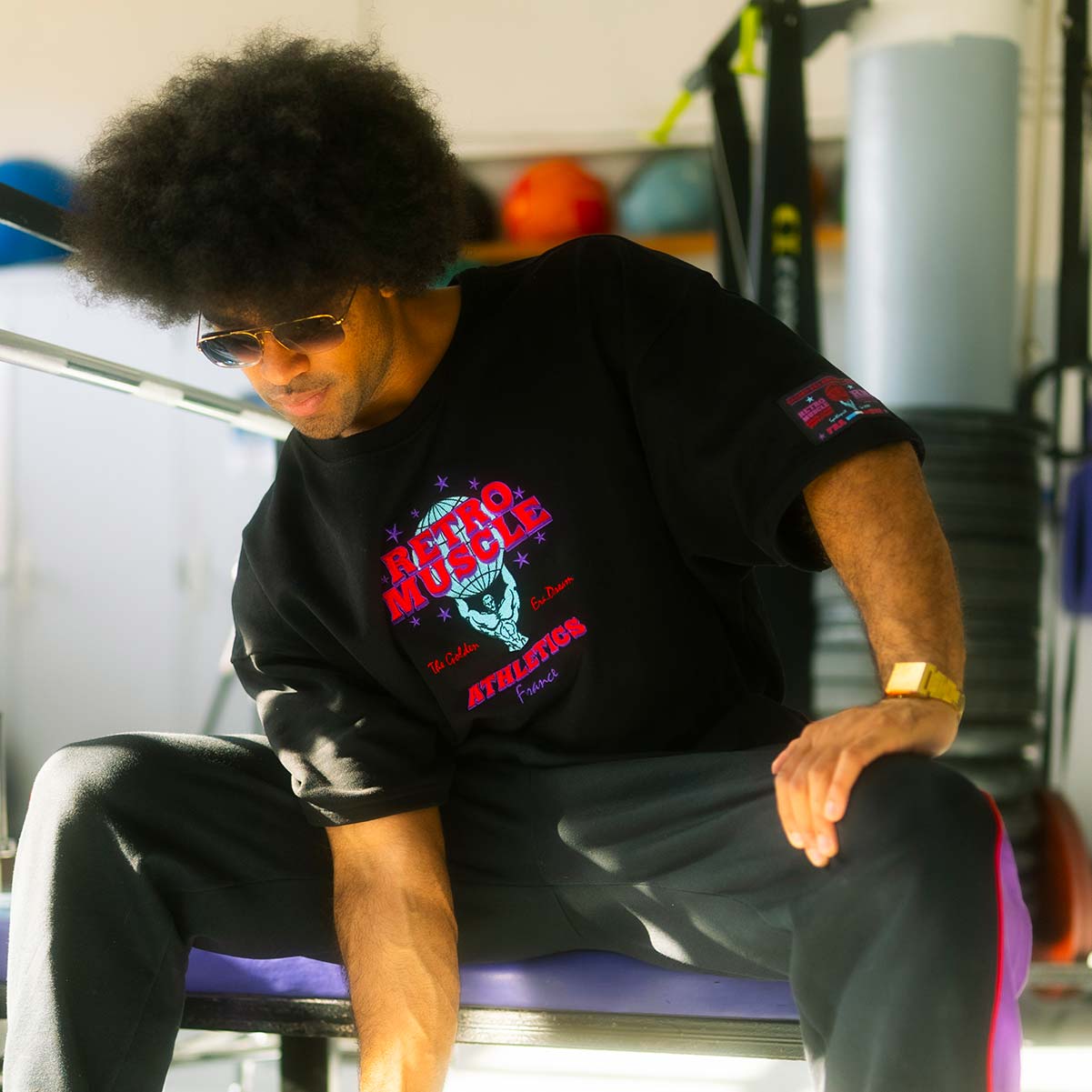 Sweat Pump Cover Golden Era Brodé | Noir