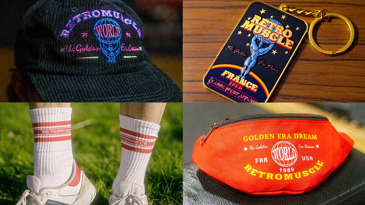 Accessoires Golden Era Retro Casquette Porte Clé chaussettes et banane RetroMuscle