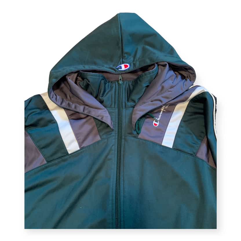 Champion track jacket with detachable hood | XL