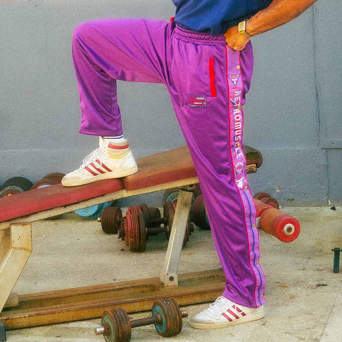 Vintage Snap-Pants Jogging | Purple