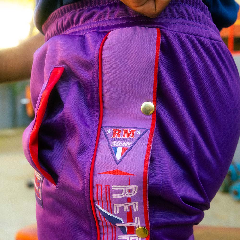 Vintage Snap-Pants Jogging | Purple
