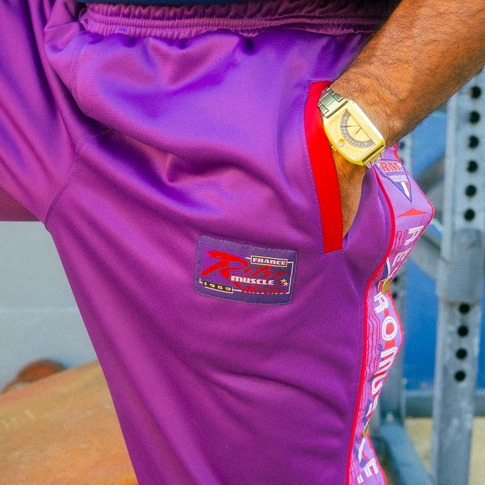 Vintage Snap-Pants Jogging | Purple