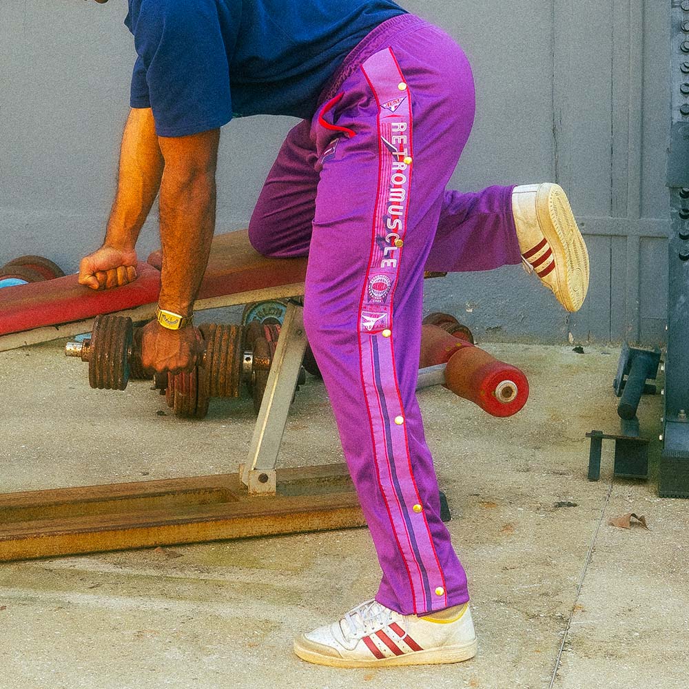Vintage Snap-Pants Jogging | Purple
