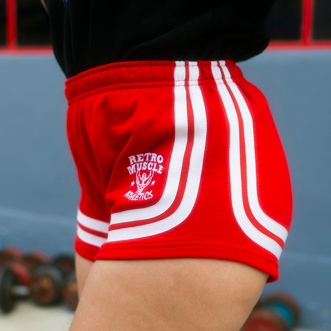 Vintage Golden Era "Bannout" Shorts | Red
