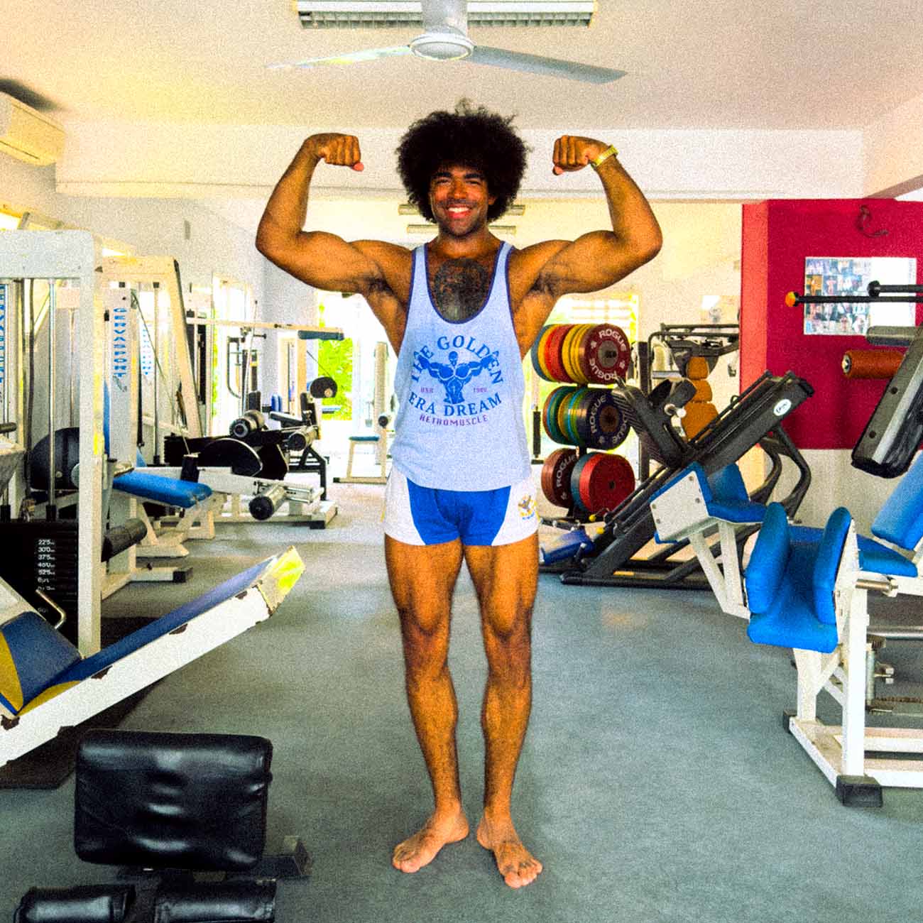 Golden Era Ribbed Stringer | Blue