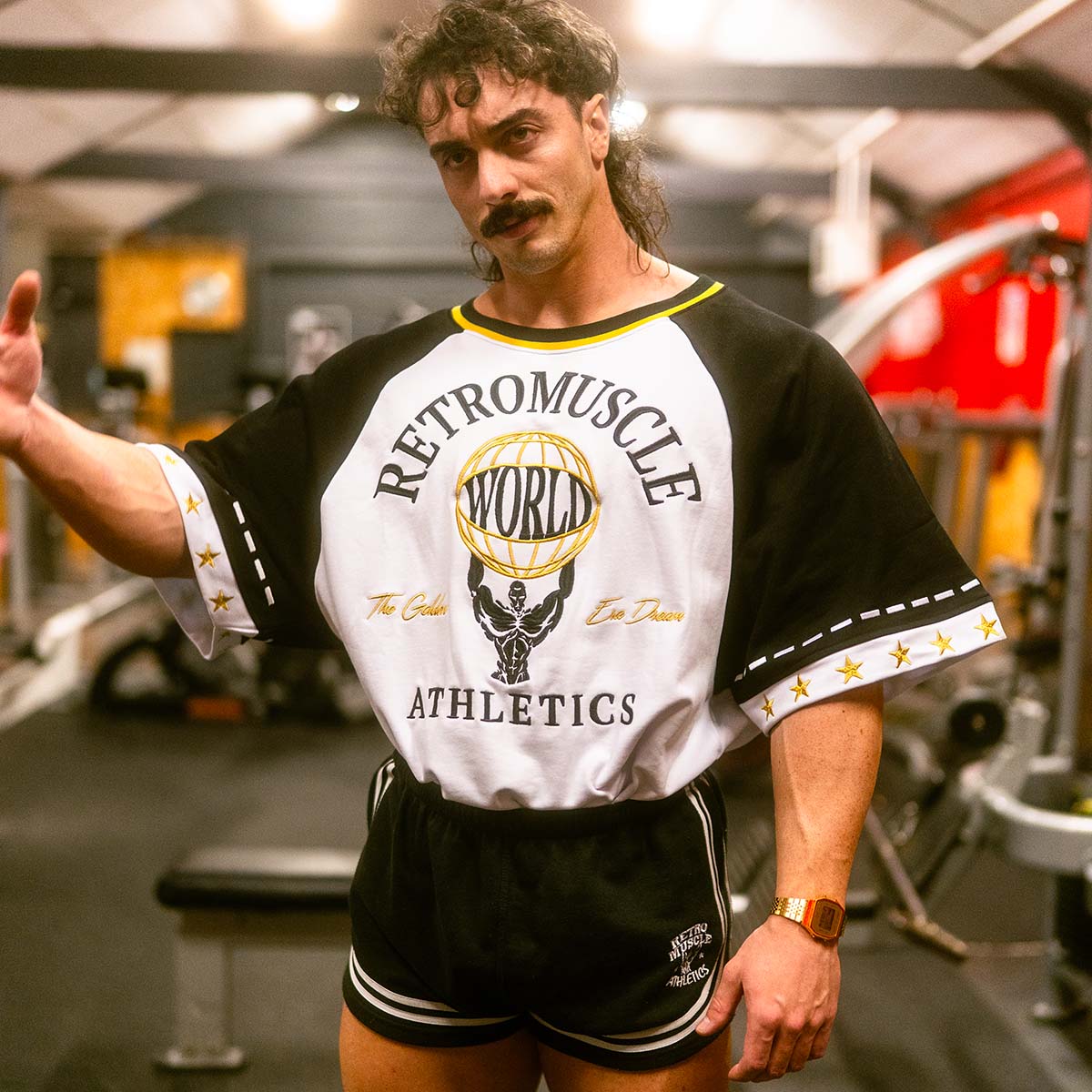 Vintage Star Embroidered Pump Cover | Black