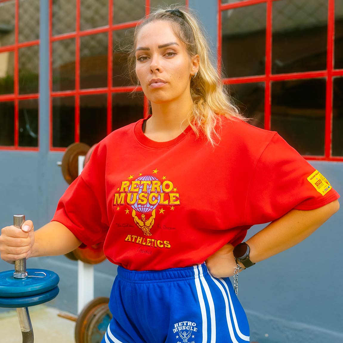 Golden Era Embroidered Pump Cover Sweat | Red