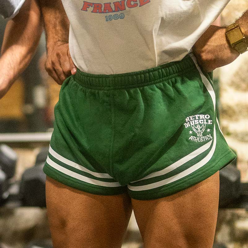 Golden Era "Bannout" Retro Short Green - retromuscle1000 - short example