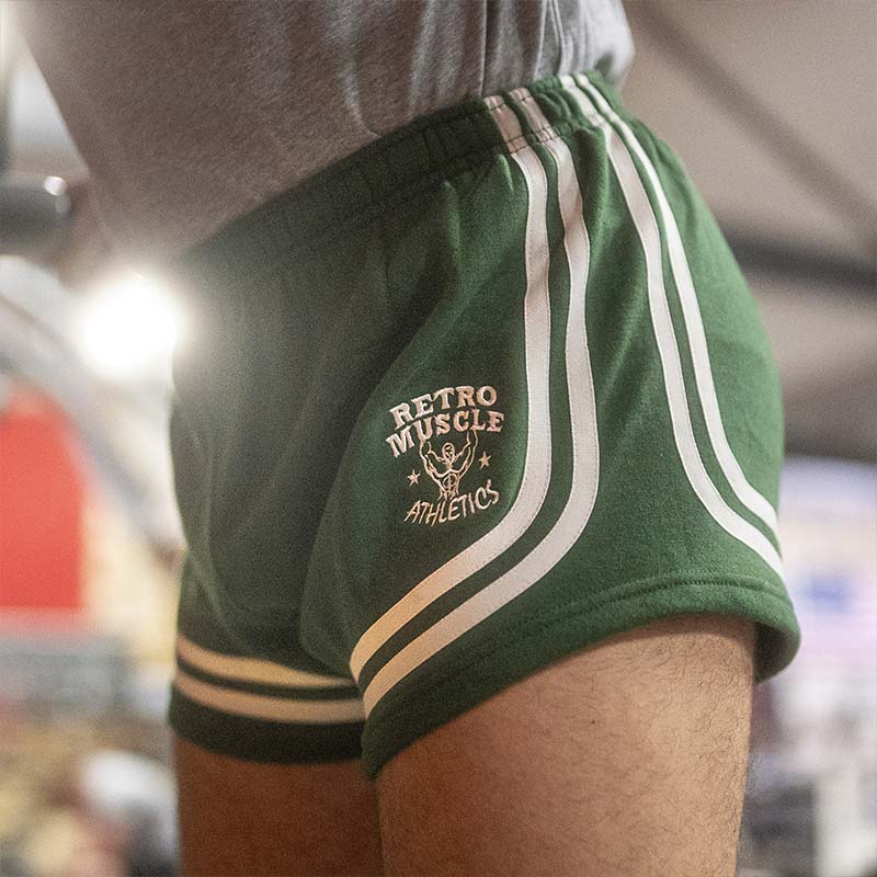Golden Era "Bannout" Retro Short Green Entrainement - retromuscle1000